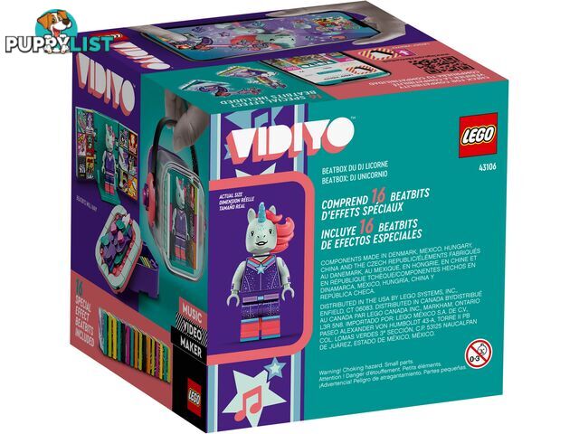 LEGO 43106 Unicorn DJ BeatBox - VIDIYO - 5702016911794