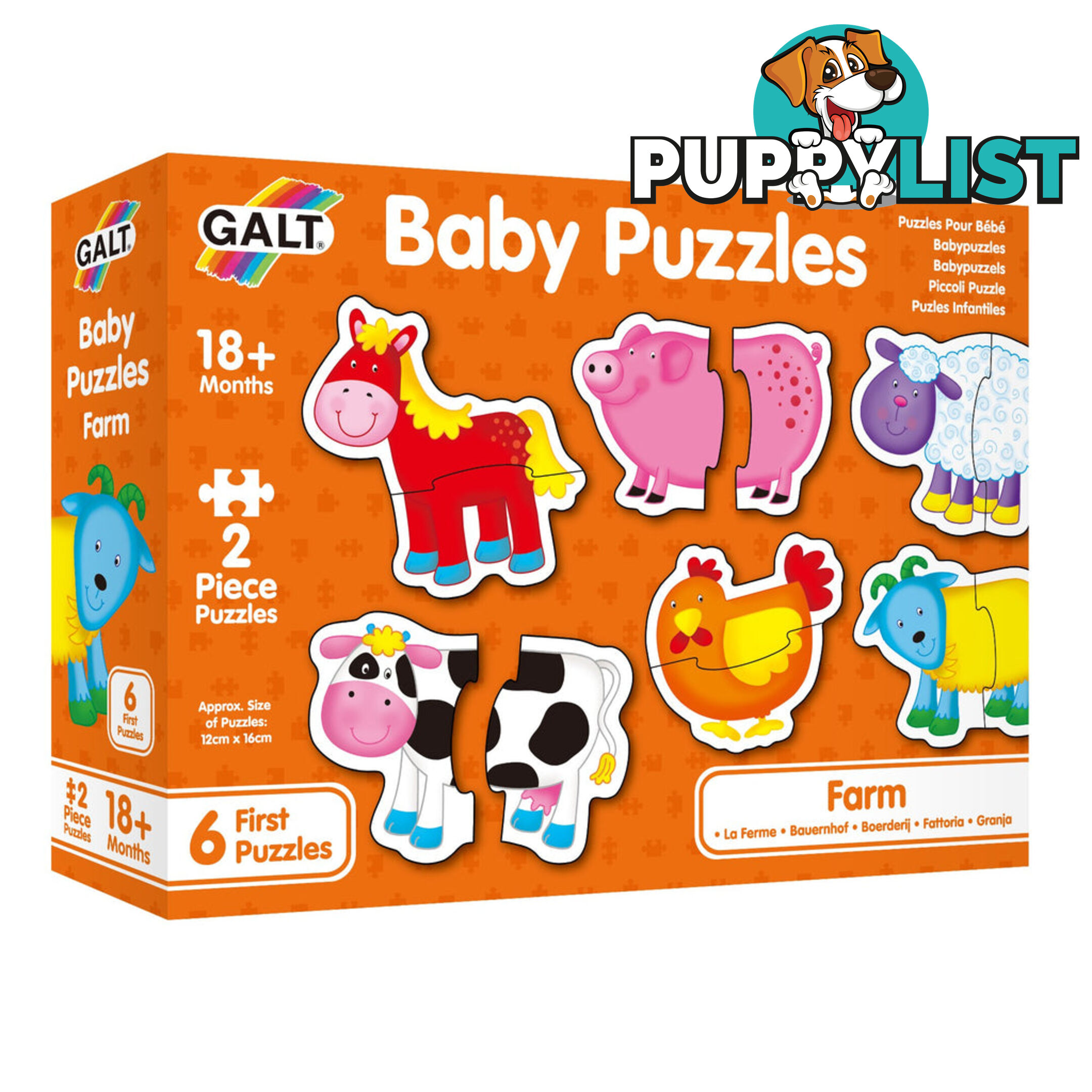 Galt - Baby Puzzles - Farm Mdgn3028 - 5011979526410