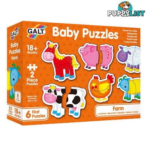 Galt - Baby Puzzles - Farm Mdgn3028 - 5011979526410