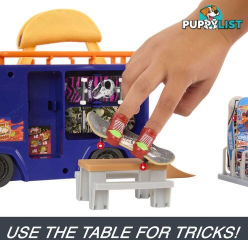 Hot Wheels - Hot Wheels Skate Taco Truck Play Case With 1 Fingerboard & 1 Pair Of Shoes - Mattel - Mahmk00 - 194735129096