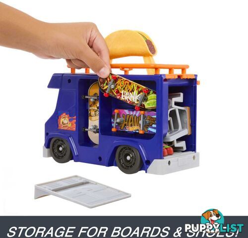 Hot Wheels - Hot Wheels Skate Taco Truck Play Case With 1 Fingerboard & 1 Pair Of Shoes - Mattel - Mahmk00 - 194735129096