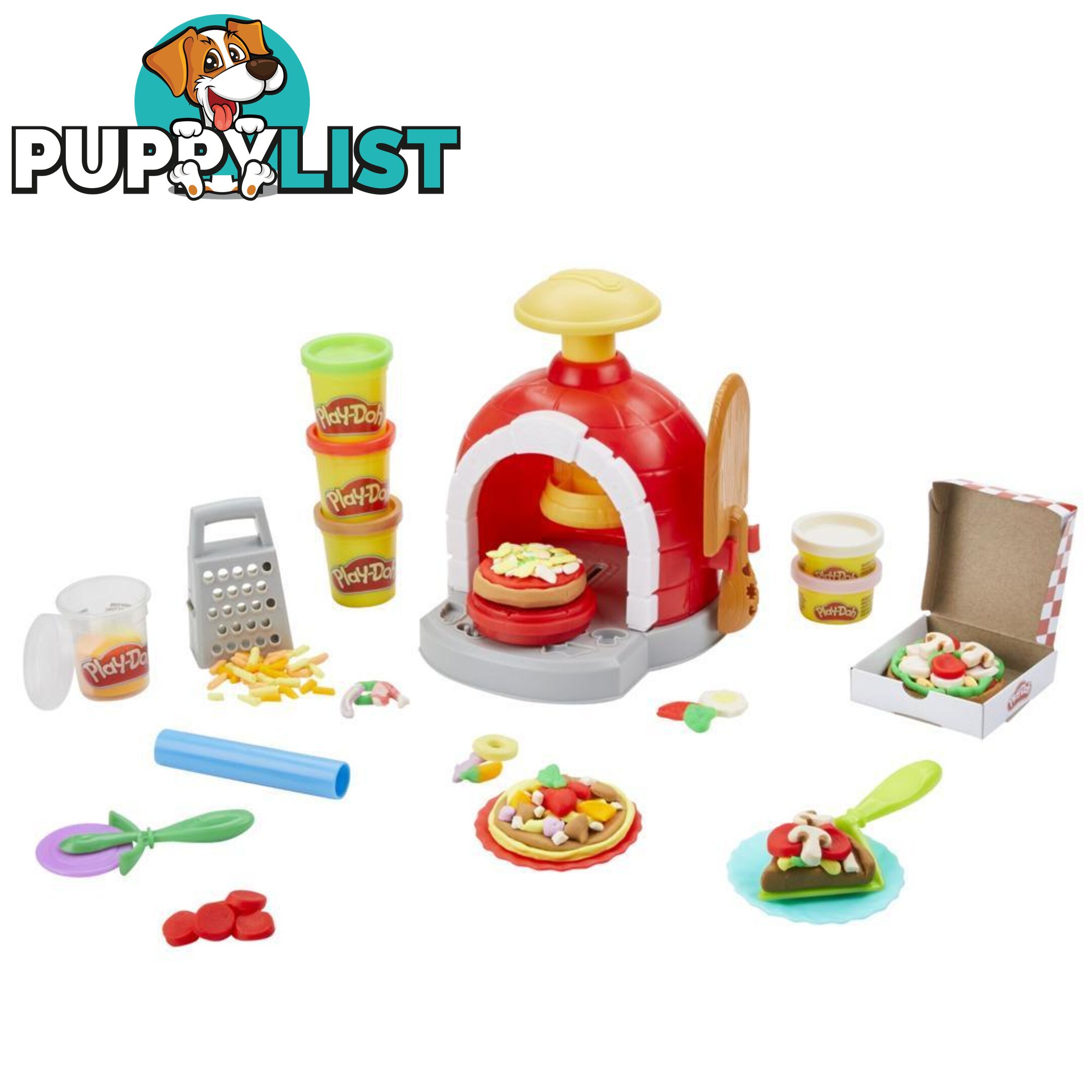 Play-doh - Kitchen Creations Pizza Oven Playset With 6 Cans Of Modeling Compound And 8 Accessories  Hasbro F4373 - 5010993954391