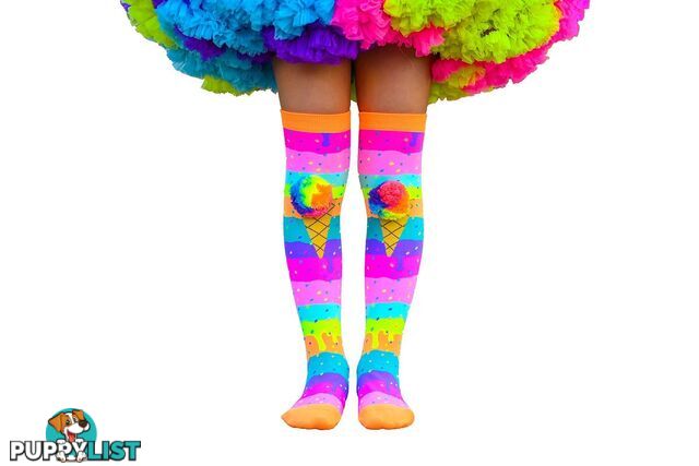 MADMIA -  Icecream With Rainbow Pompom Socks (one Size Fits Most) Muicecream - 9355645000610