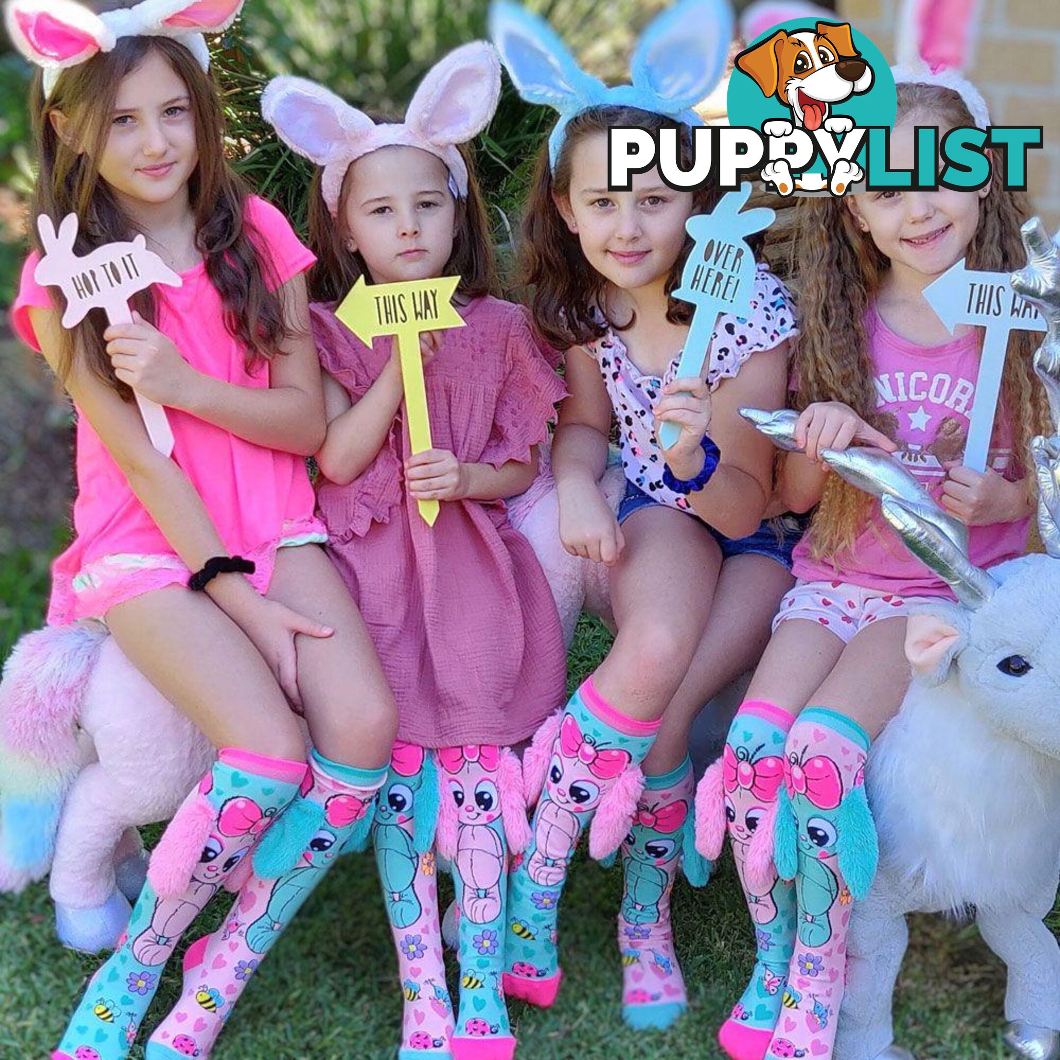 MADMIA -  Socks Kids Age 6y+ Bunny With Fluffy Ears MM108 - 9355645000948