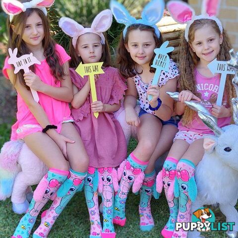 MADMIA -  Socks Kids Age 6y+ Bunny With Fluffy Ears MM108 - 9355645000948