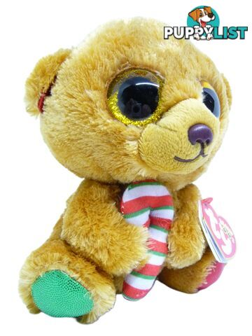 Ty - Beanie Boos - Bella The Xmas Bear With Candy Cane Small 15cm - Bg37240 - 008421372409