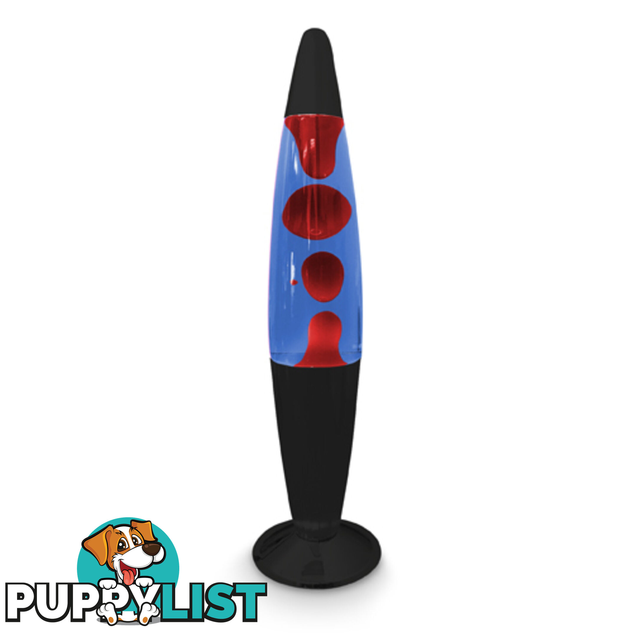 Landmark - Blue/red Wax Liquid Lamp Black Base 42cm - Aslanlt115 - 9320383554992