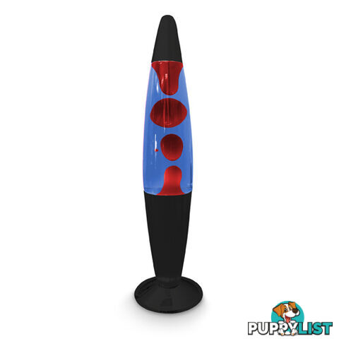 Landmark - Blue/red Wax Liquid Lamp Black Base 42cm - Aslanlt115 - 9320383554992