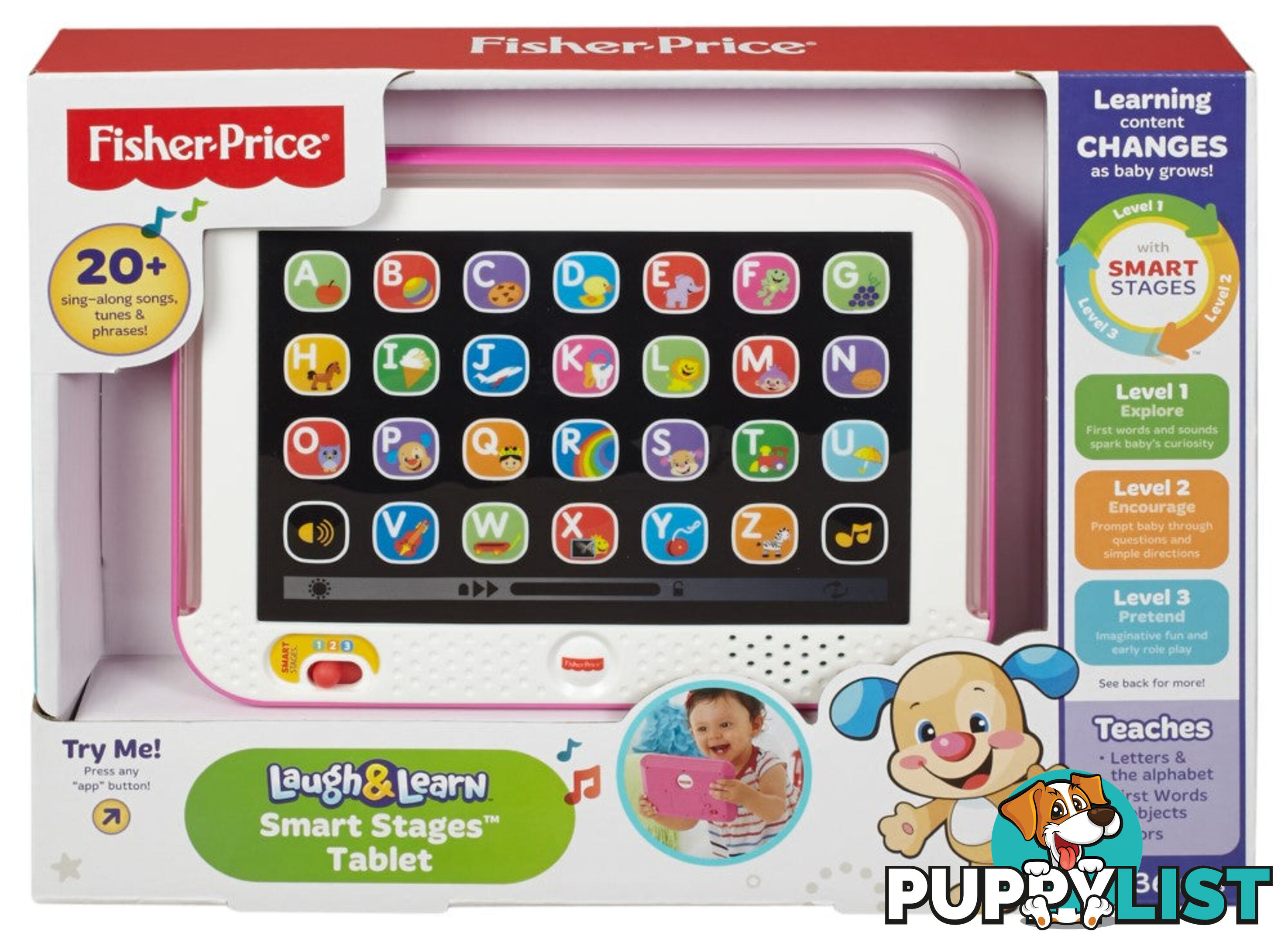 Fisher-Price Laugh & Learn Smart Stages Tablet Pink - MACHC61 - 887961076936