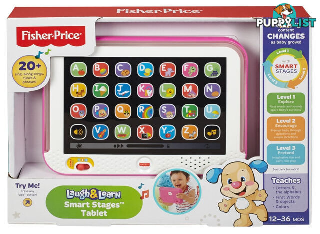 Fisher-Price Laugh & Learn Smart Stages Tablet Pink - MACHC61 - 887961076936