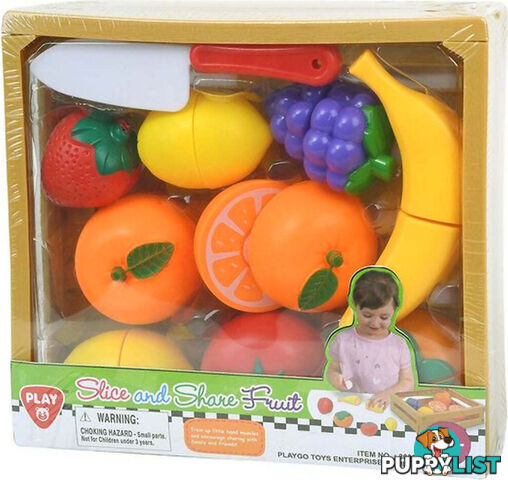 Playgo Toys Ent. Ltd. - Slice And Share Fruit 11 Piece - Art64044 - 4892401300034