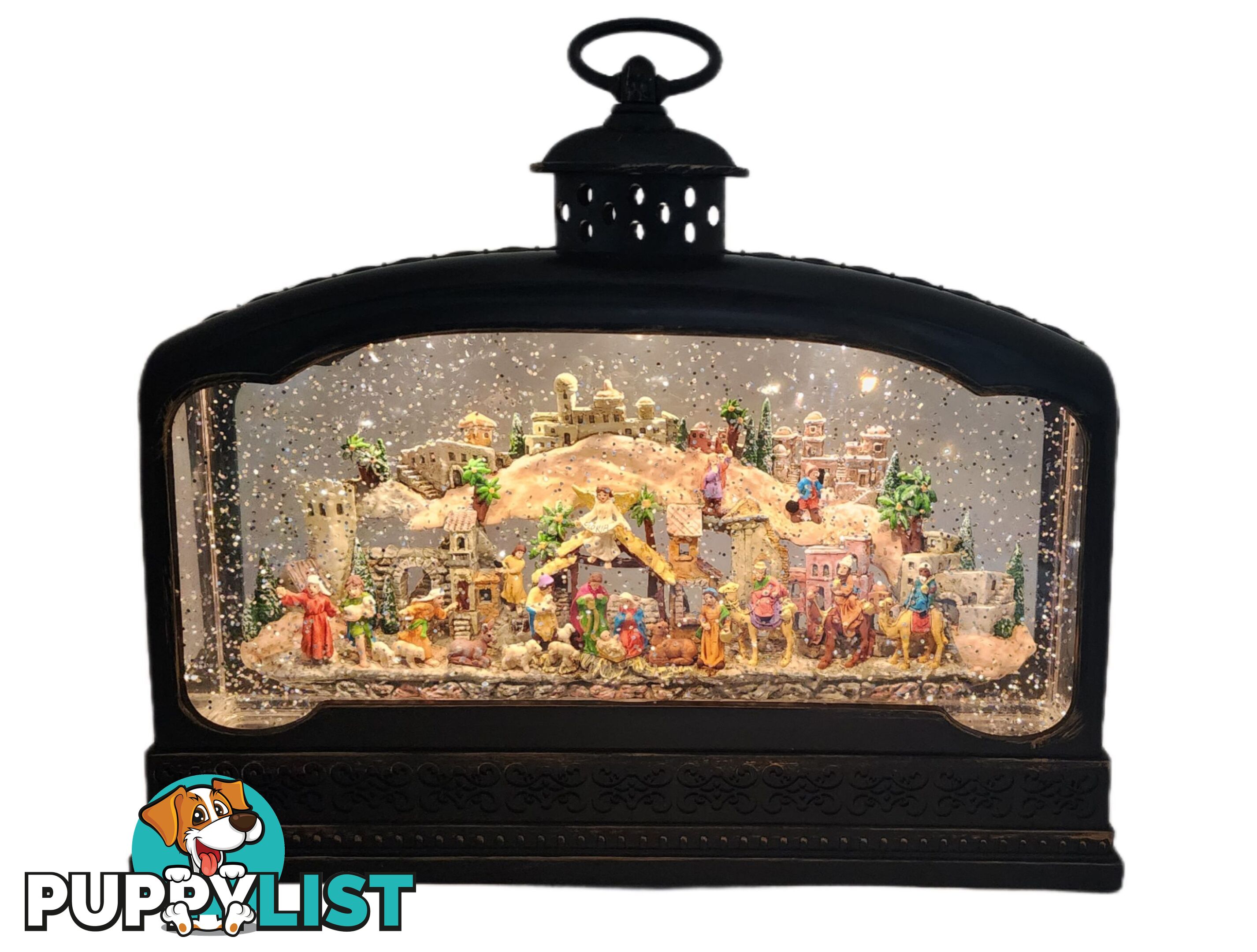 Cotton Candy - Xmas Extra Wide Brass Lantern Bethlehem Nativity Scene XL Lantern - Cczxac425 - 9353468016672