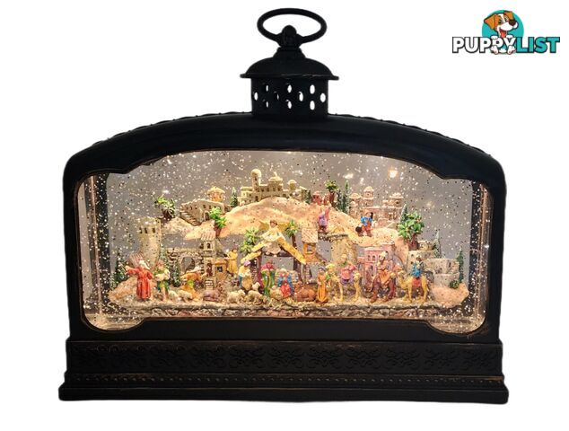 Cotton Candy - Xmas Extra Wide Brass Lantern Bethlehem Nativity Scene XL Lantern - Cczxac425 - 9353468016672