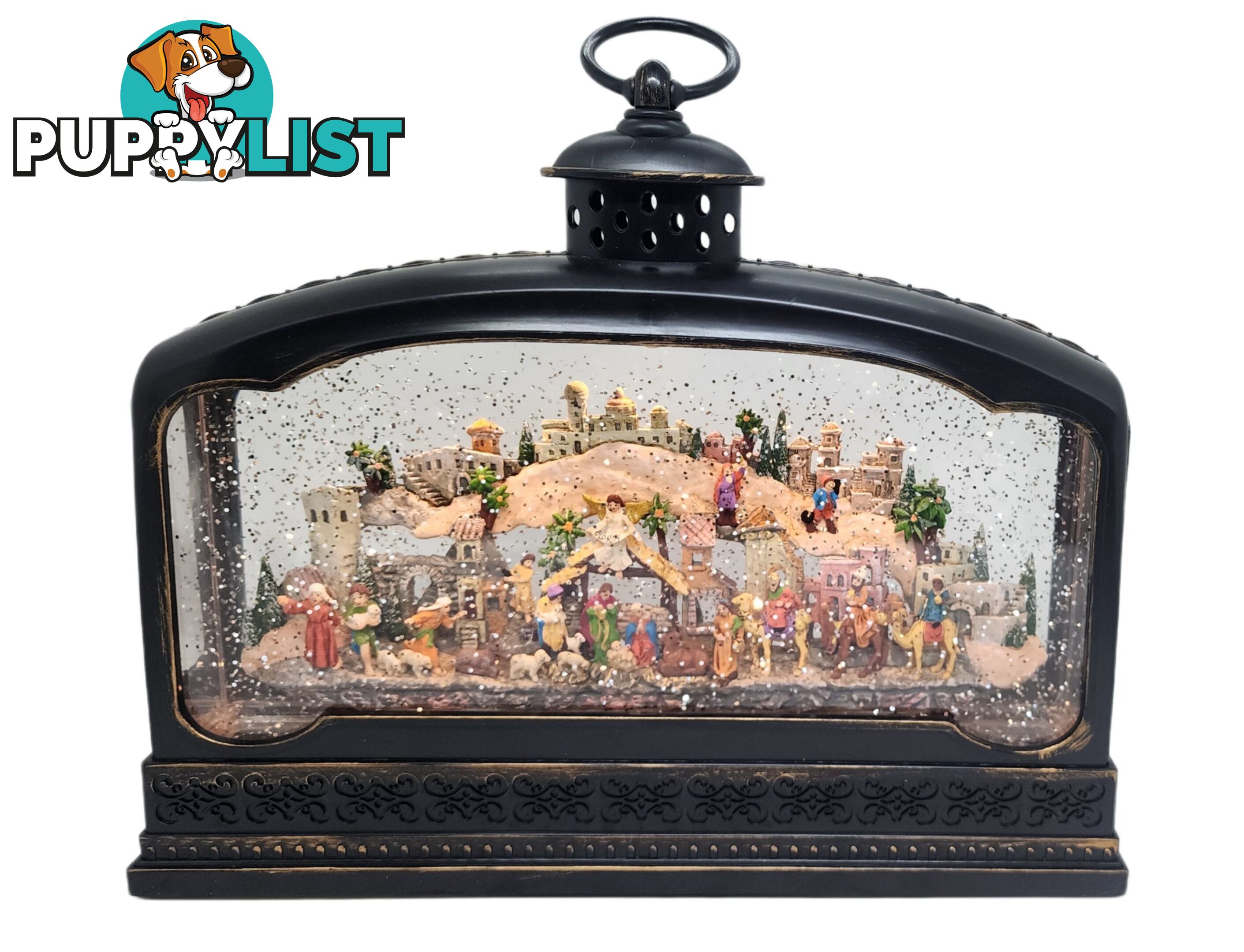 Cotton Candy - Xmas Extra Wide Brass Lantern Bethlehem Nativity Scene XL Lantern - Cczxac425 - 9353468016672