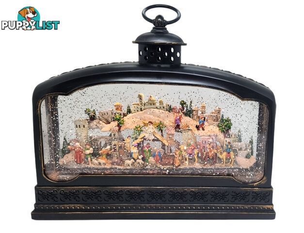 Cotton Candy - Xmas Extra Wide Brass Lantern Bethlehem Nativity Scene XL Lantern - Cczxac425 - 9353468016672