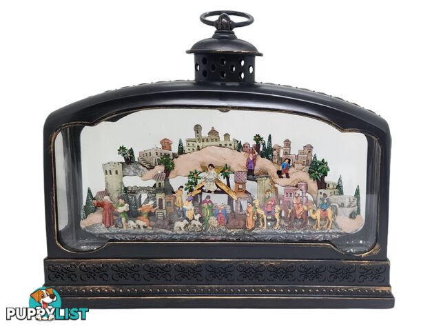 Cotton Candy - Xmas Extra Wide Brass Lantern Bethlehem Nativity Scene XL Lantern - Cczxac425 - 9353468016672