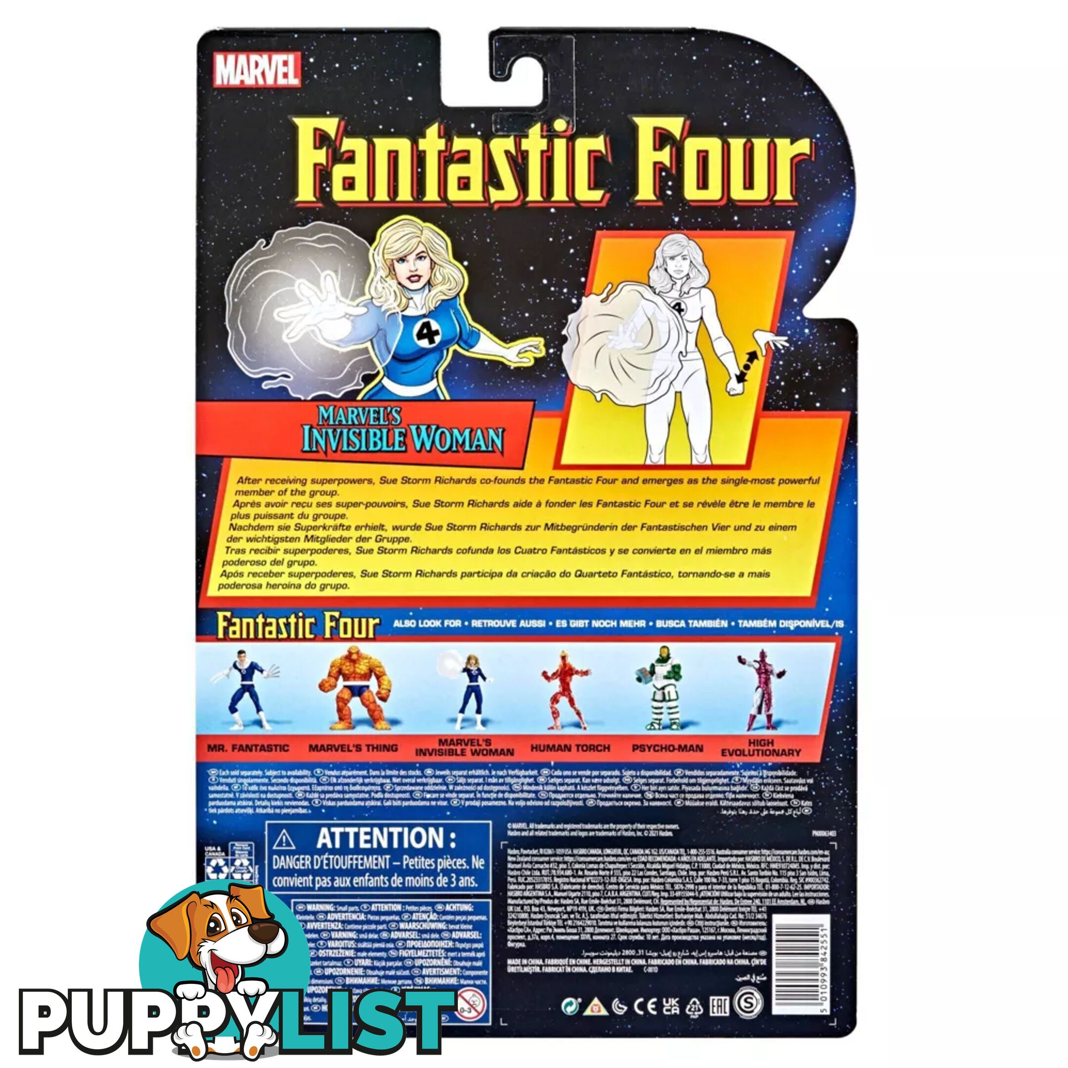 Marvel Legends Series Retro 6inch Fantastic Four Invisible Woman Figure Hasbro - Hbf01715loo - 5010993842551