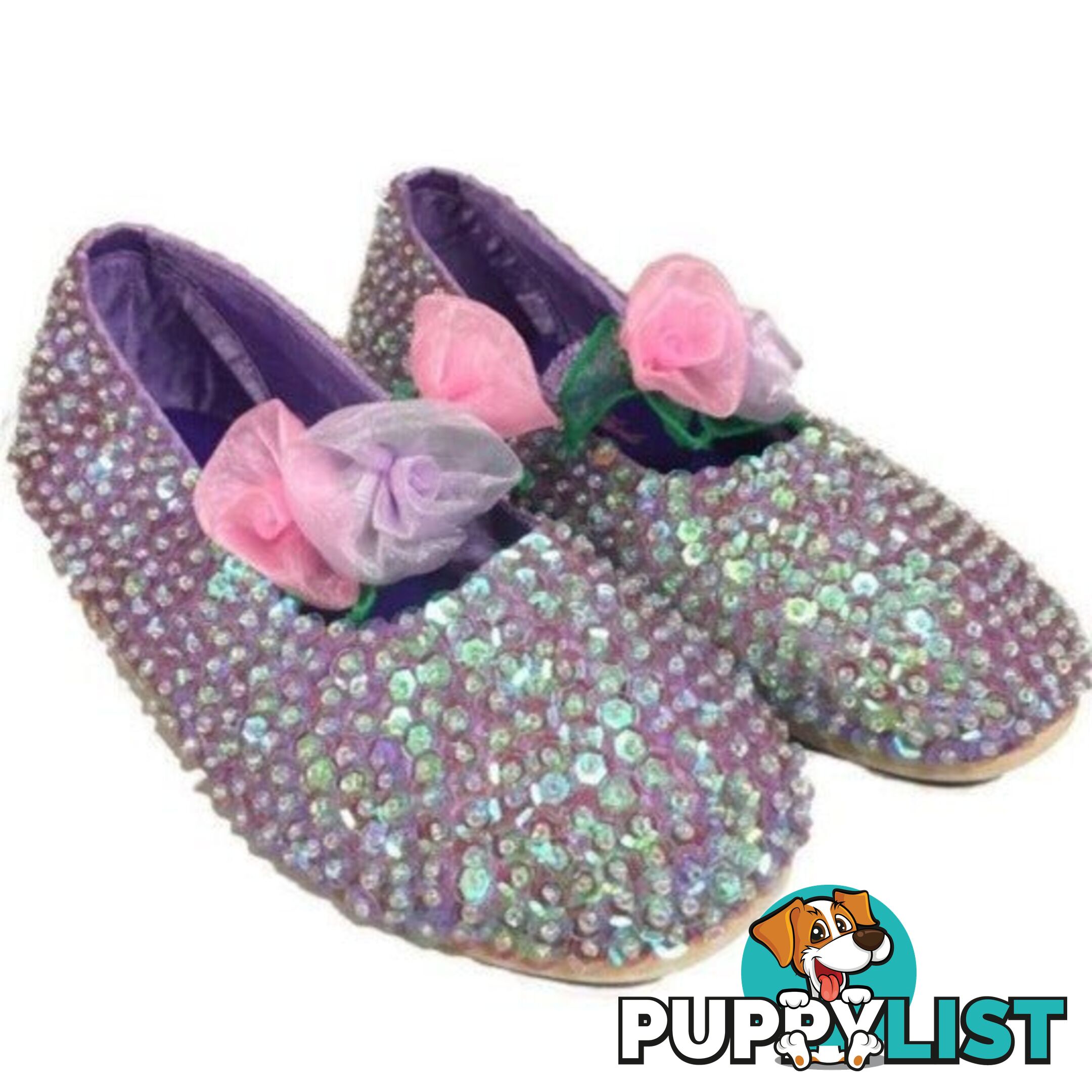 Fairy Girls - Costume Rose Sequin Shoes Lavender Medium - Fgf462lm - 9787303074624