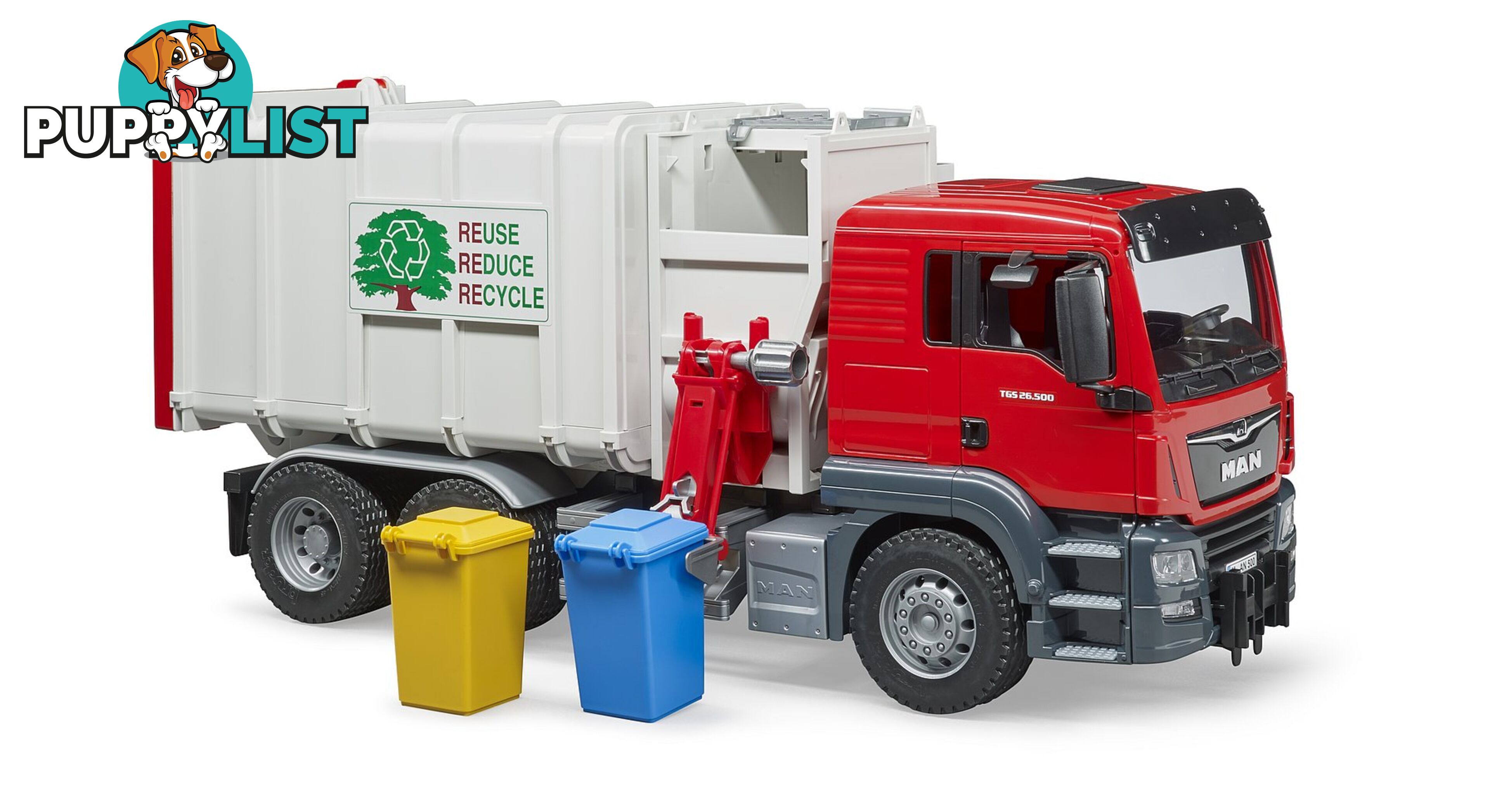 Bruder Man Tgs Side Loading Garbage Truck - Bruder Commercial 03761 - 4001702036713