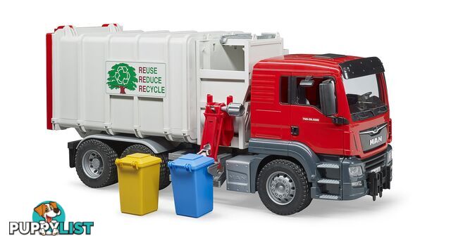 Bruder Man Tgs Side Loading Garbage Truck - Bruder Commercial 03761 - 4001702036713