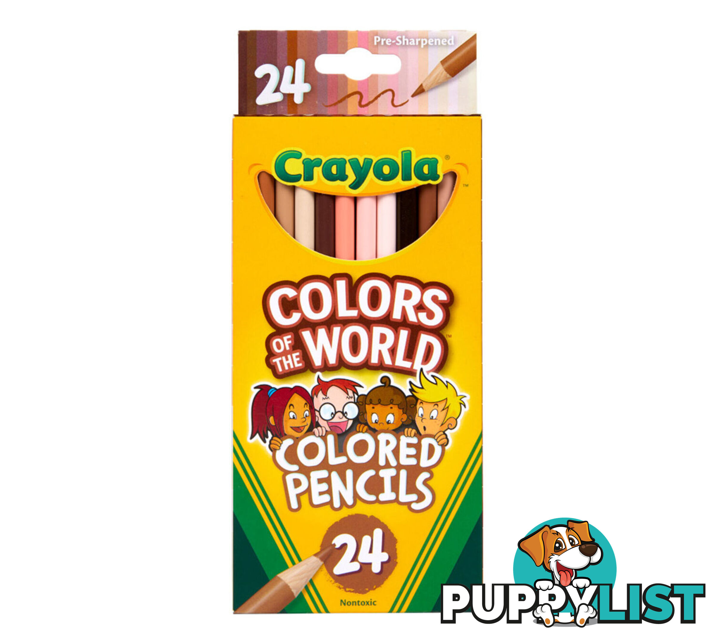 Crayola Colors Of The World Skin Tone Coloured Pencils 24 Pack - Bs684607 - 071662246075