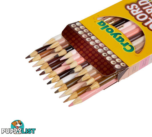 Crayola Colors Of The World Skin Tone Coloured Pencils 24 Pack - Bs684607 - 071662246075