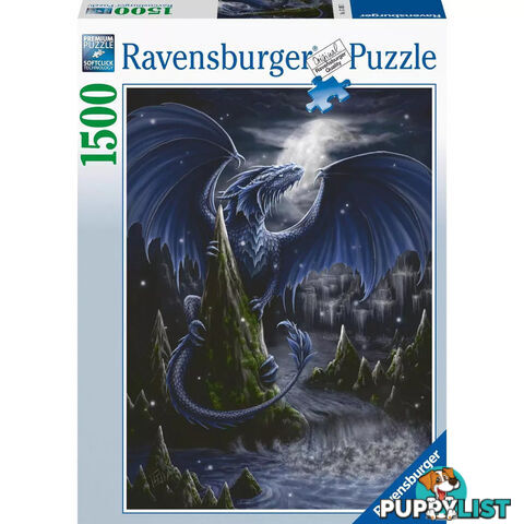 Ravensburger - The Black And Blue Dragon Jigsaw Puzzle 1500pc - Mdrb17105 - 4005556171057