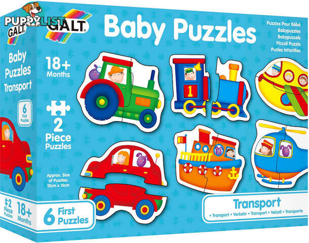 Galt - Transport Baby Jigsaw Puzzle - 6 x Different puzzles - 2 pcs each - Mdgn3037 - 5011979526472