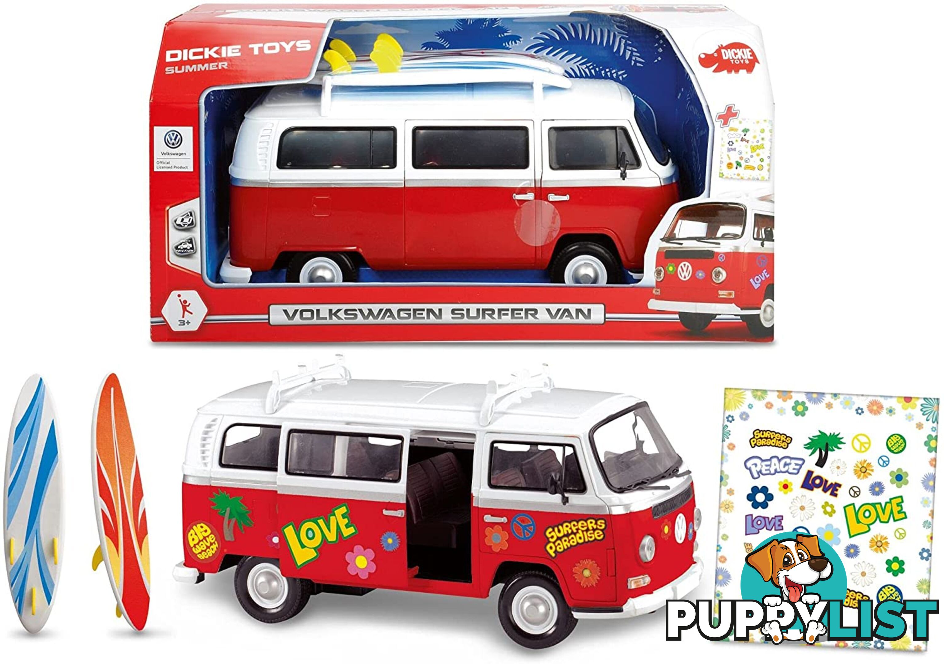 Dickie Toys Vw Surfer Van 32cm Rpdk43154 - 4006333043154