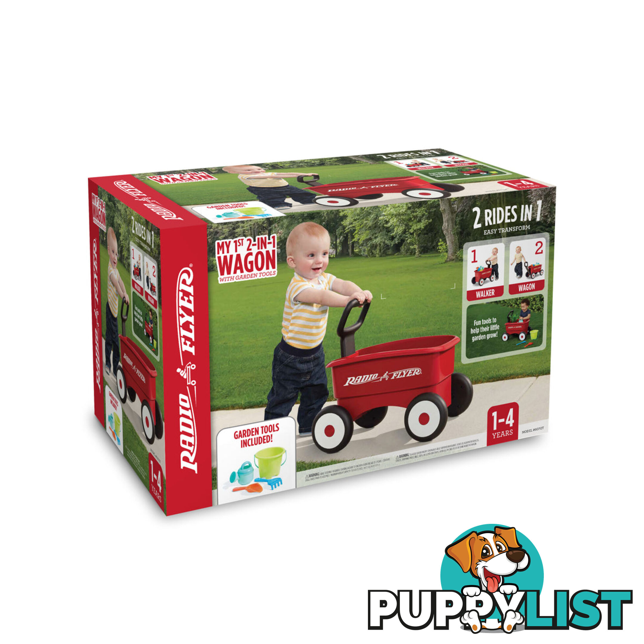 Radio Flyer - 2-in-1 Wagon With Garden Tools Art65902 - 042385115078