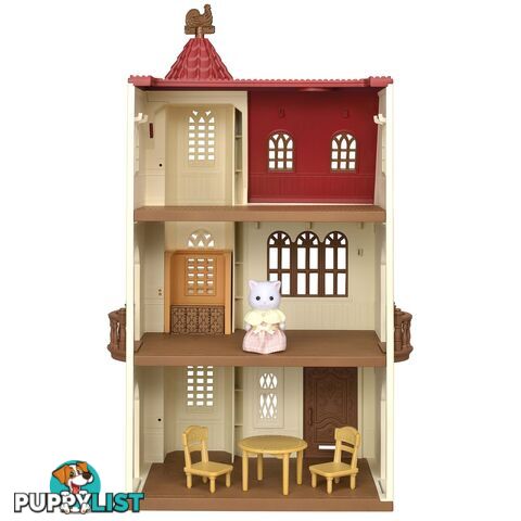 Sylvanian Families - Red Roof Tower Home With Elevator Sf5400 - 5054131054000