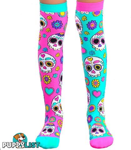 Madmia - Sugar Skulls Socks Kids & Adults Age 6y+ - Mumm105 - 9355645000641