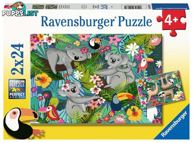 Ravensburger - Koalas And Sloths Jigsaw Puzzle 2x24pc Rb05183 - 4005556051830