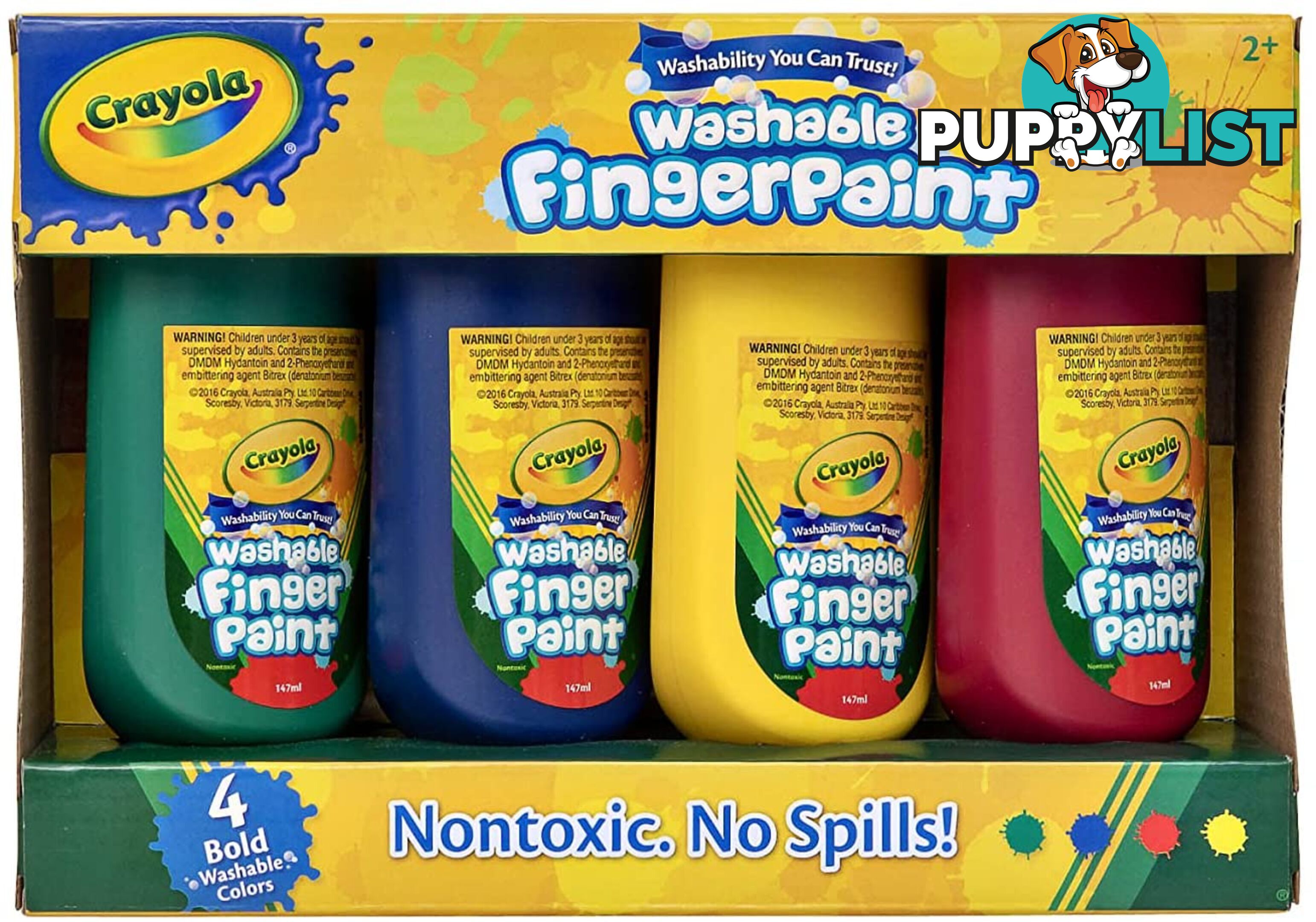 Crayola Washable Kids Finger Paints For Kids Bs552005 - 71662520052