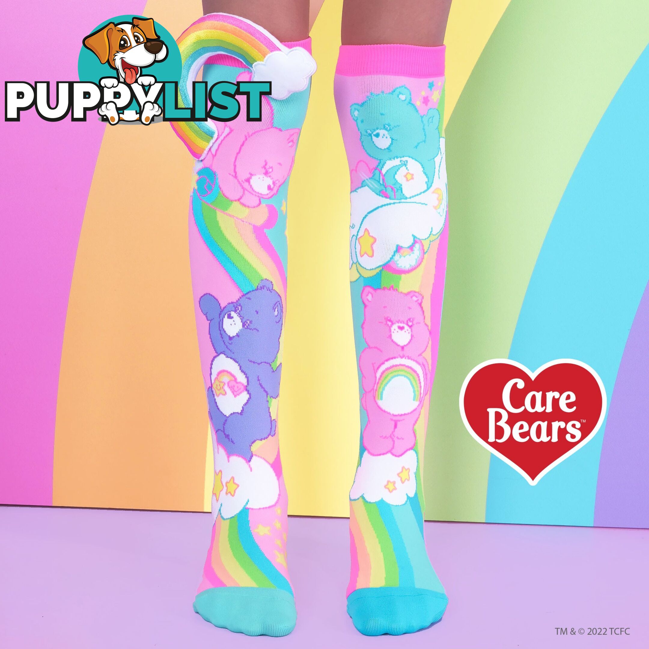 MADMIA -  Socks Kids & Adults Age 6y+ - Care Bear Rainbow - Mucb002 - 9355645002362