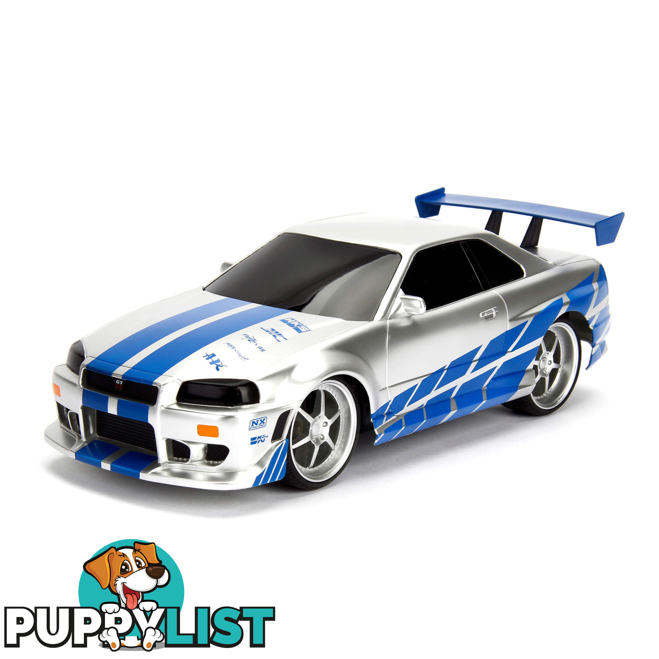 Fast & Furious   Rc Brian's 2002 Nissan Skyline Gt-r (bnr34) (1:16) Remote Control - Hc10099370 - 801310993705