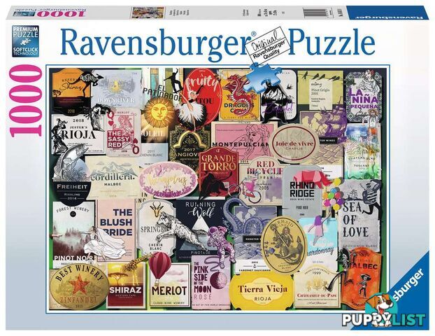 Ravensburger - Wine Labels Jigsaw Puzzle 1000pc Rb16811 - 4005556168118