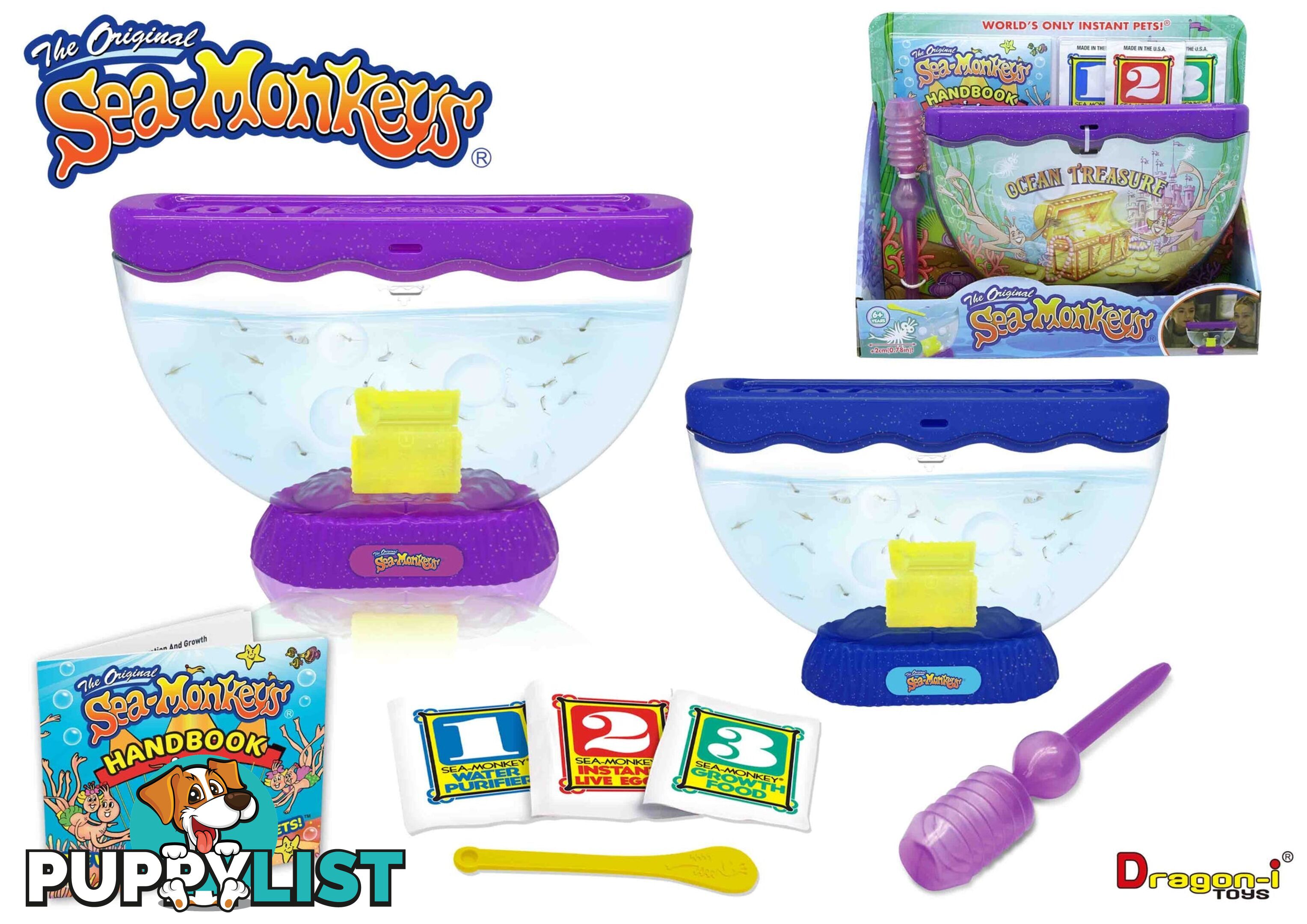 Sea Monkeys - The Original Sea Monkeys - Ocean Treasure Assorted Colours - Art66527 - 4894166232278