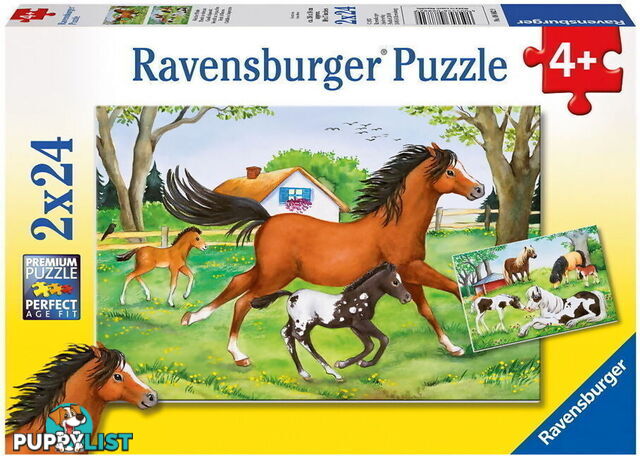 Ravensburger - World Of Horses Jigsaw Puzzle 2 X 24pc - Mdrb08882 - 4005556088829