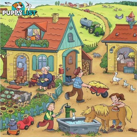 Ravensburger - On The Farm Jigsaw Puzzle 3 X 49pc - Mdrb05078 - 4005556050789