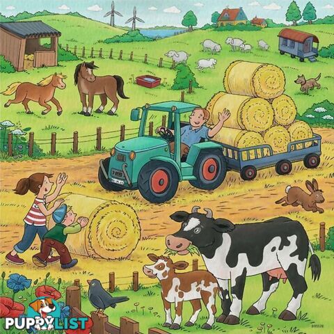 Ravensburger - On The Farm Jigsaw Puzzle 3 X 49pc - Mdrb05078 - 4005556050789