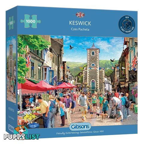 Gibsons - Keswick Market Town Bustling High St - Jigsaw Puzzle 1000pc - Jdgib063127 - 5012269063127