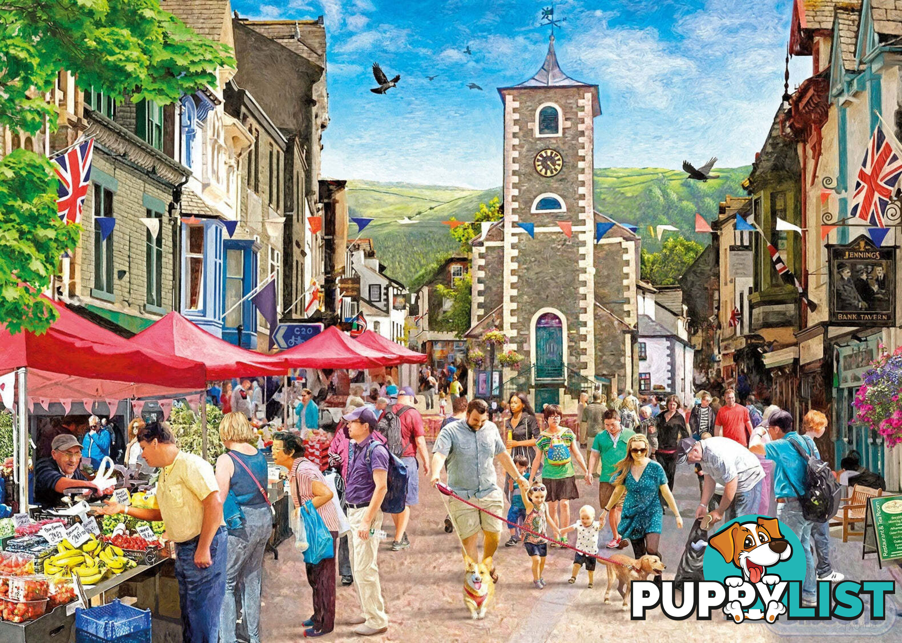 Gibsons - Keswick Market Town Bustling High St - Jigsaw Puzzle 1000pc - Jdgib063127 - 5012269063127