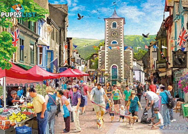 Gibsons - Keswick Market Town Bustling High St - Jigsaw Puzzle 1000pc - Jdgib063127 - 5012269063127