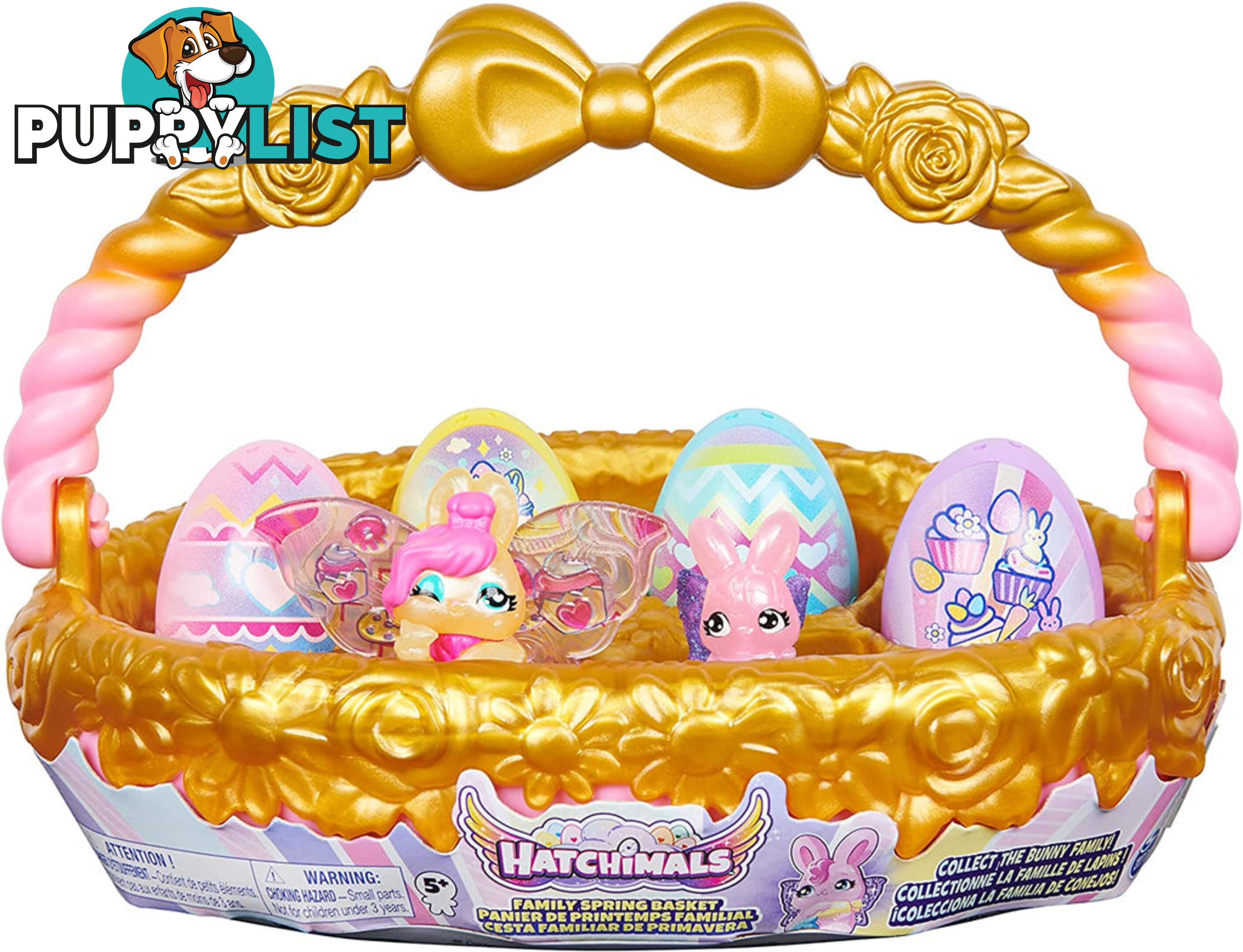 Hatchimals Family Spring Basket Gold/pink - Si6066679 - 778988459201