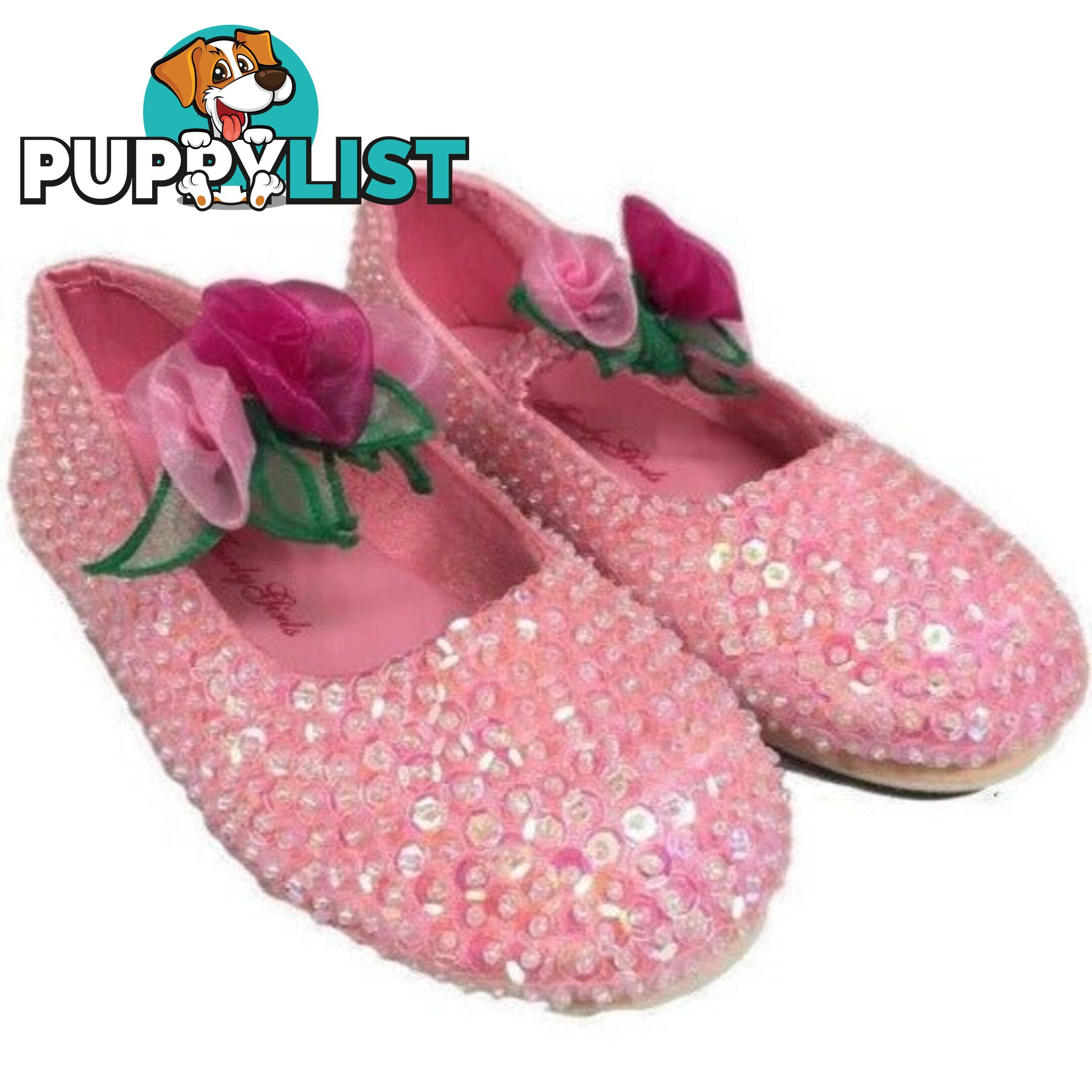 Fairy Girls - Costume Rose Sequin Shoes Light Pink Medium - Fgf462lpm - 9787302074625