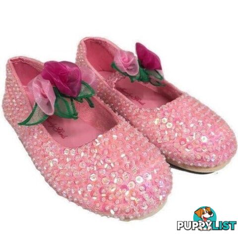 Fairy Girls - Costume Rose Sequin Shoes Light Pink Medium - Fgf462lpm - 9787302074625