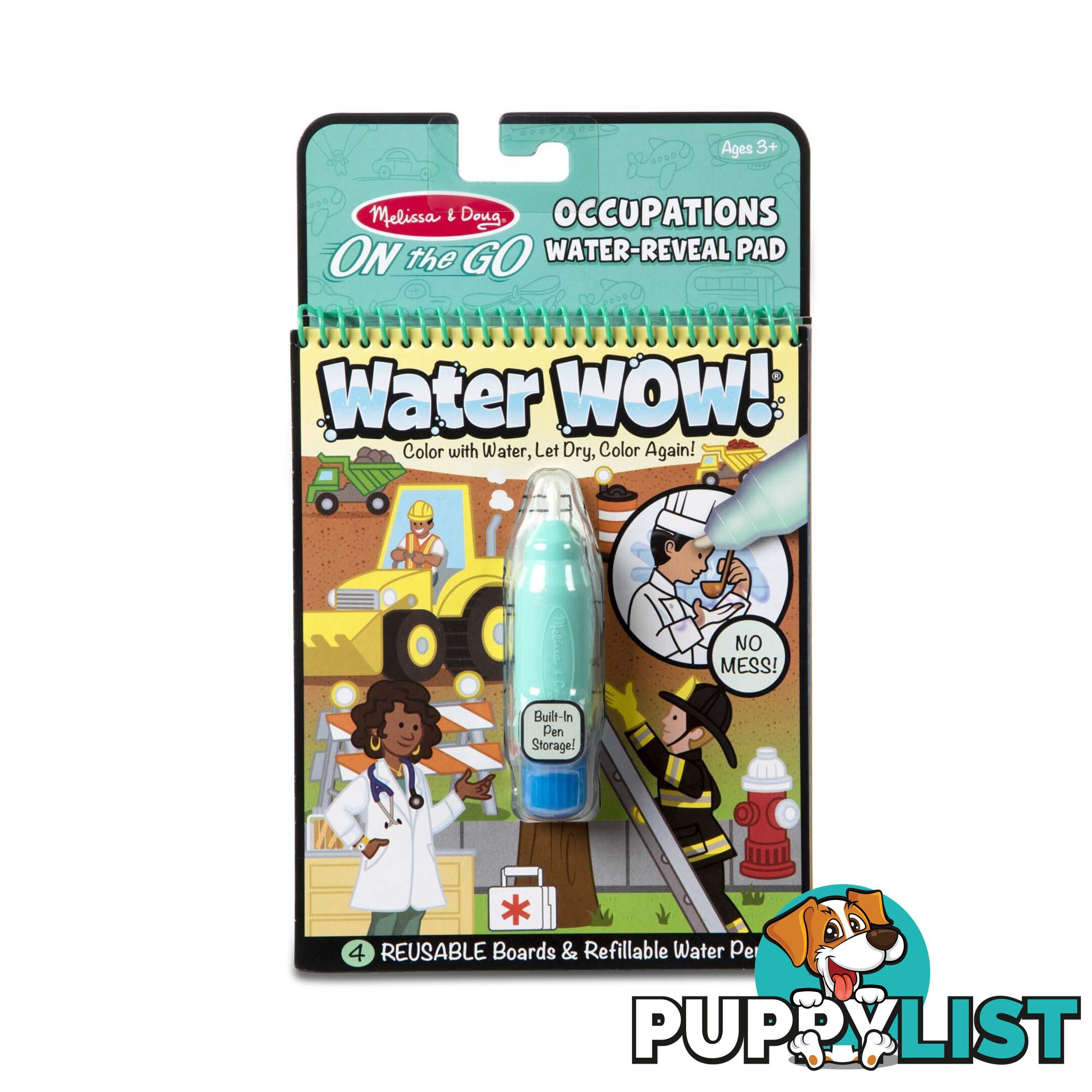 Melissa & Doug - Water Wow! Occupations - Water Reveal Pad On The Go Travel Activity Mdmnd30180 - 0000772301800