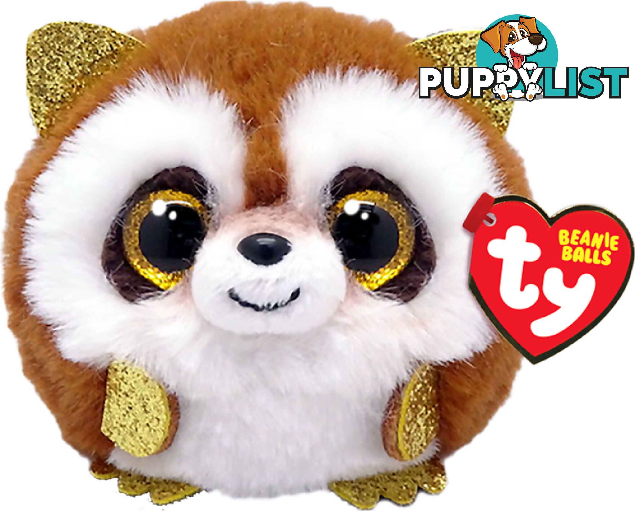 Ty Beanie Boos Balls - Pickpocket Brown Racoon - Puffies - Bg42540 - 008421425402