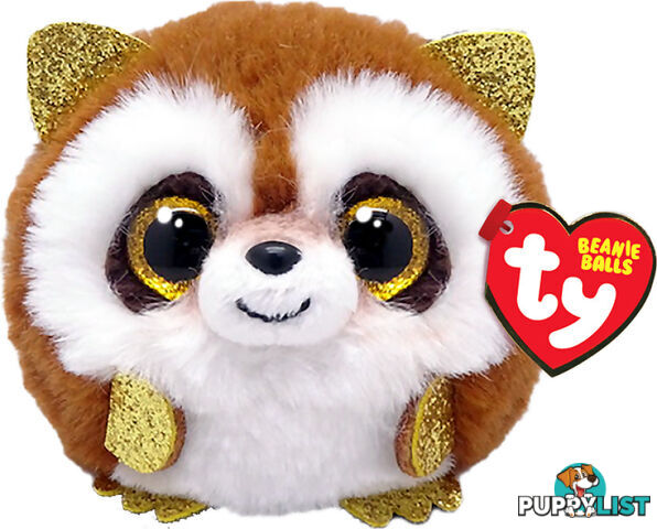 Ty Beanie Boos Balls - Pickpocket Brown Racoon - Puffies - Bg42540 - 008421425402